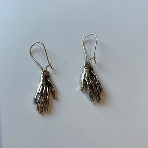 NEW gold hand earrings